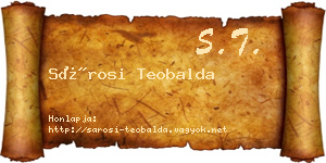 Sárosi Teobalda névjegykártya